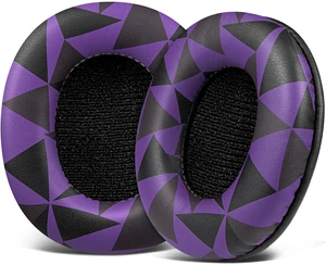Replacement Earpads for Sony MDR-7506 MDR-V6 MDR-V7 MDR-CD900ST Monitor Headphones, Ear Pads Cushions with Softer Protein Leather, High-Density Foam - Purple Black Replacement Earpads for Sony MDR-7506 MDR-V6 MDR-V7 MDR-CD900ST Monitor Headphones, Ear Pads Cushions with Softer Protein Leather, High-Density Foam - Purple Black