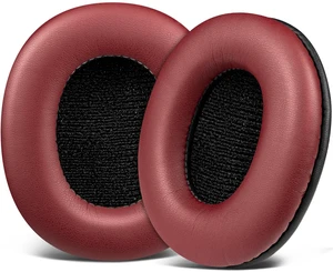 Replacement Earpads for Sony MDR-7506 MDR-V6 MDR-V7 MDR-CD900ST Monitor Headphones, Ear Pads Cushions with Softer Protein Leather, High-Density Foam - Burgundy Replacement Earpads for Sony MDR-7506 MDR-V6 MDR-V7 MDR-CD900ST Monitor Headphones, Ear Pads Cushions with Softer Protein Leather, High-Density Foam - Burgundy