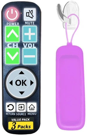 Backlit Big Button TV Remote Replacement for Vizio TV with Cover & Hook, Universal Remote No Setup for Seniors People with Poor Vision,Parkinson's Disease Patient Backlit Big Button TV Remote Replacement for Vizio TV with Cover & Hook, Universal Remote No Setup for Seniors People with Poor Vision,Parkinson's Disease Patient