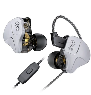 CCZ DC03 in Ear Monitor Headphones, IEM Earphones Wired Earbuds without Microphone, Noise Cancelling inear Headphones Wired, 1DD Powerful Bass HiFi Ear Buds, IEM for Gaming Music (Silver, with Mic) CCZ DC03 in Ear Monitor Headphones, IEM Earphones Wired Earbuds without Microphone, Noise Cancelling inear Headphones Wired, 1DD Powerful Bass HiFi Ear Buds, IEM for Gaming Music (Silver, with Mic)
