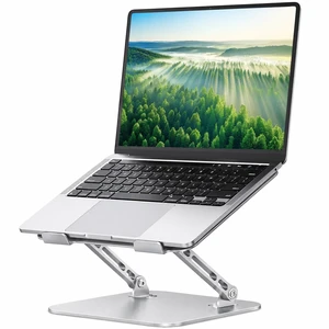 Adjustable Aluminum Laptop Stand for Desk, Laptop Riser for 11-16" Height Adjustable, Ergonomic Riser, Anti-Slip Silicone Pads, Foldable Portable Laptop Holder for Home Office Travel Adjustable Aluminum Laptop Stand for Desk, Laptop Riser for 11-16" Height Adjustable, Ergonomic Riser, Anti-Slip Silicone Pads, Foldable Portable Laptop Holder for Home Office Travel