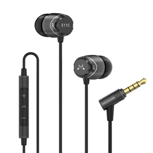 E11C Wired Earbuds, Built-in Mic, HiFi Sound, 3.5mm Jack, Black Crystal-clear call clarity, Balanced accurate sound, Rich bass,Full aluminium housing, Silver-plated cable, Comfortable fit E11C Wired Earbuds, Built-in Mic, HiFi Sound, 3.5mm Jack, Black Crystal-clear call clarity, Balanced accurate sound, Rich bass,Full aluminium housing, Silver-plated cable, Comfortable fit