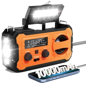 Hand Crank Emergency Radio 10000mAh Weather Radio with AM/FM/NOAA, Orange Emergency Weather Radio with Solar Prower SOS Phone Charging LED Flashlight, Survival Gear for Outdoor Home Emergencies Kits Hand Crank Emergency Radio 10000mAh Weather Radio with AM/FM/NOAA, Orange Emergency Weather Radio with Solar Prower SOS Phone Charging LED Flashlight, Survival Gear for Outdoor Home Emergencies Kits
