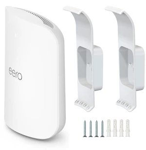 Wall Mount Holder Compatible with eero Max 7 (2 Pack) Sturdy ABS Construction, Hidden Router Cable, Space Saving, Screw-Mounted, Clean Wall Setup, Stand Bracket for eero Max 7 Wall Mount Holder Compatible with eero Max 7 (2 Pack) Sturdy ABS Construction, Hidden Router Cable, Space Saving, Screw-Mounted, Clean Wall Setup, Stand Bracket for eero Max 7