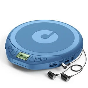 Portable CD Player with Earphones,Personal CD Discman Player (Cyan) for Home Car with Anti-Skip Shockproof Protection, Small CD Player with LCD Display for Music Lovers Portable CD Player with Earphones,Personal CD Discman Player (Cyan) for Home Car with Anti-Skip Shockproof Protection, Small CD Player with LCD Display for Music Lovers