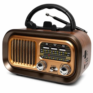 Portable AM FM SW Radio with Bluetooth, Rechargeable Retro Radio for Home 1200mAh Rechargeable Battery, Supports D Battery Power, USB/TF Playback & TWS for Home, Camping, Outdoors and Emergencies Portable AM FM SW Radio with Bluetooth, Rechargeable Retro Radio for Home 1200mAh Rechargeable Battery, Supports D Battery Power, USB/TF Playback & TWS for Home, Camping, Outdoors and Emergencies