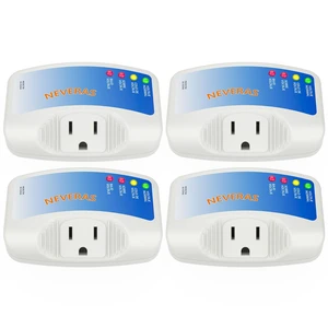 Voltage Protector, Single Outlet Surge Protector for Home Appliances 120V 10A Brownout Protection Plug for Fridge TV Air Conditioners Surge Protector -4Pack Voltage Protector, Single Outlet Surge Protector for Home Appliances 120V 10A Brownout Protection Plug for Fridge TV Air Conditioners Surge Protector -4Pack