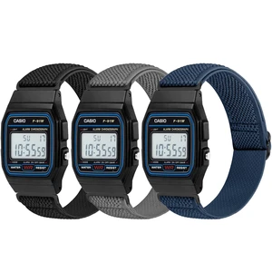 3 Pack Elastic Band Compatible with Casio F-91W/F-84/F-94/F-105/F-108/AE-1200/W-217H/W-218H/A-158W/A-168W/SGW-300H/W-800H, Adjustable Stretchy Sport Strap Comfortable Nylon Replacement Wristband 3 Pack Elastic Band Compatible with Casio F-91W/F-84/F-94/F-105/F-108/AE-1200/W-217H/W-218H/A-158W/A-168W/SGW-300H/W-800H, Adjustable Stretchy Sport Strap Comfortable Nylon Replacement Wristband