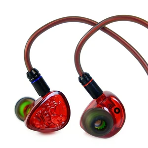 Wan'er S.G II Red Lion in Ear Monitor, Gaming IEM Earphones, HiFi Wired Earphones with Silicone Headphone Organizer, Tang Sancai Wide Bore Eartips, Sonic Eartips (Red, 3.5mm) Wan'er S.G II Red Lion in Ear Monitor, Gaming IEM Earphones, HiFi Wired Earphones with Silicone Headphone Organizer, Tang Sancai Wide Bore Eartips, Sonic Eartips (Red, 3.5mm)