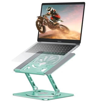 Adjustable Rotating Laptop Stand for Desk, Aluminum Riser, Green Ergonomic Viewing Height, Stable Aluminum, Fits MacBook Pro/Air, Dell, HP & Lenovo Laptops up to 16", Ideal for Home & Office Adjustable Rotating Laptop Stand for Desk, Aluminum Riser, Green Ergonomic Viewing Height, Stable Aluminum, Fits MacBook Pro/Air, Dell, HP & Lenovo Laptops up to 16", Ideal for Home & Office