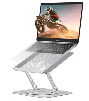 Adjustable Rotating Laptop Stand for Desk, Aluminum Riser, Silver Ergonomic Viewing Height, Stable Aluminum, Fits MacBook Pro/Air, Dell, HP & Lenovo Laptops up to 16", Ideal for Home & Office Adjustable Rotating Laptop Stand for Desk, Aluminum Riser, Silver Ergonomic Viewing Height, Stable Aluminum, Fits MacBook Pro/Air, Dell, HP & Lenovo Laptops up to 16", Ideal for Home & Office