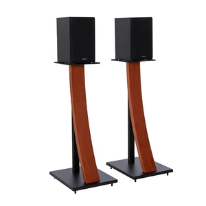 One Pair Fixed Height Universal Speaker Floor Stands with Real Wood - Cedar - 290 Series One Pair Fixed Height Universal Speaker Floor Stands with Real Wood - Cedar - 290 Series