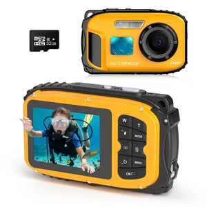 Floating Underwater Camera for Kids, Waterproof Camera with 32GB SD Card IP68 64MP 4K Portable Snorkeling Camera for Pool Beach, Lightweight Rechargeable Floating Action Camera, Yellow Floating Underwater Camera for Kids, Waterproof Camera with 32GB SD Card IP68 64MP 4K Portable Snorkeling Camera for Pool Beach, Lightweight Rechargeable Floating Action Camera, Yellow