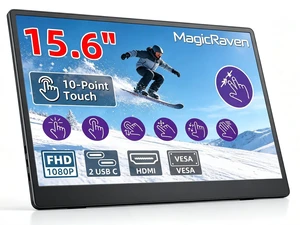 15.6'' Portable Monitor Touchscreen 10 Point 1080P IPS External Touchscreen Monitor for Laptop, USB-C HDMI Second Portable Screen Travel Monitor with 2 Speakers VESA for Mac Window PC Phone PS5Touch 15.6'' Portable Monitor Touchscreen 10 Point 1080P IPS External Touchscreen Monitor for Laptop, USB-C HDMI Second Portable Screen Travel Monitor with 2 Speakers VESA for Mac Window PC Phone PS5Touch