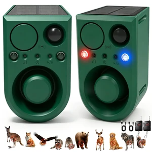 Solar Outdoor Motion Sensor Alarm with Dog Barking Alarm Sound, Support Recording and Adjustable Volume, 130db Loud Noise Maker 3 Work Modes Strobe Light for Home, Villa, Farm, Barn 2pack Solar Outdoor Motion Sensor Alarm with Dog Barking Alarm Sound, Support Recording and Adjustable Volume, 130db Loud Noise Maker 3 Work Modes Strobe Light for Home, Villa, Farm, Barn 2pack