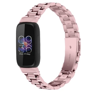 Stainless Steel Band Compatible with Fitbit Inspire 3, Adjustable Metal Watch Bands BraceletsWristband Replacement for Women Men (Rose Pink) Stainless Steel Band Compatible with Fitbit Inspire 3, Adjustable Metal Watch Bands BraceletsWristband Replacement for Women Men (Rose Pink)