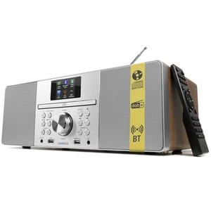MSY1P CD Player, FM, Bluetooth, Powerful Stereo HiFi, Walnut Full colour display, 60 presets, remote control, acoustic wooden cabinet, headphone jack, USB, AUX-in, dual alarms clock MSY1P CD Player, FM, Bluetooth, Powerful Stereo HiFi, Walnut Full colour display, 60 presets, remote control, acoustic wooden cabinet, headphone jack, USB, AUX-in, dual alarms clock