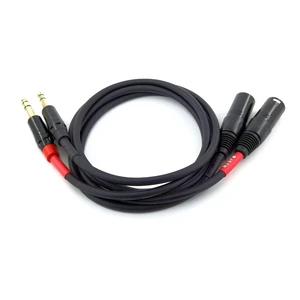 XLR to TRS Cable, 6.35mm Dual Channel to 3-pin XLR Male, 1/4 Stereo Balanced Microphone 2Pack (6FT) XLR to TRS Cable, 6.35mm Dual Channel to 3-pin XLR Male, 1/4 Stereo Balanced Microphone 2Pack (6FT)