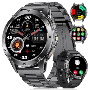 Military Smart Watch for Men iPhone Android Health Mens Smartwatch A 1.43"HD Amoled Rugged 120+ Sport Modes IP74 Waterproof Answer/Make Call Fitness running heart rate blood pressure Military Smart Watch for Men iPhone Android Health Mens Smartwatch A 1.43"HD Amoled Rugged 120+ Sport Modes IP74 Waterproof Answer/Make Call Fitness running heart rate blood pressure