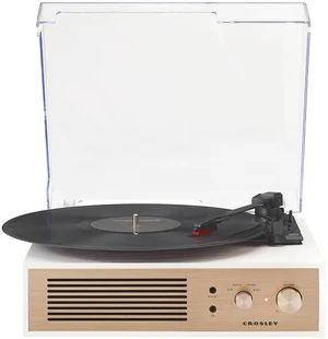 CR6045A-CR Miles Record Player, Crème 3-Speed Turntable, Bluetooth In / Out, Built-in Full-Range Stereo Speakers, Aux Input CR6045A-CR Miles Record Player, Crème 3-Speed Turntable, Bluetooth In / Out, Built-in Full-Range Stereo Speakers, Aux Input