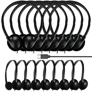 USB Type C Kids Headphones Bulk 20 Pack for Classroom School, Wired On-Ear USB C Headset for Students Teens Children, Compatible with Cellphone Tablet Laptop PC Online Class Travel (HY857C, 20 Black) USB Type C Kids Headphones Bulk 20 Pack for Classroom School, Wired On-Ear USB C Headset for Students Teens Children, Compatible with Cellphone Tablet Laptop PC Online Class Travel (HY857C, 20 Black)