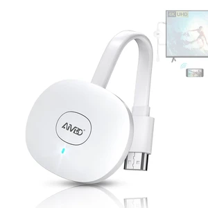 4K Wireless HDMI Display Dongle Adapter 1080P, WiFi Casting Movies, Shows Receiver for i-Phone, i-Pad, iOS, Android, Tablet, Laptop, Windows to HDTV/Monitor/Projector, Support Miracast Air Play, White 4K Wireless HDMI Display Dongle Adapter 1080P, WiFi Casting Movies, Shows Receiver for i-Phone, i-Pad, iOS, Android, Tablet, Laptop, Windows to HDTV/Monitor/Projector, Support Miracast Air Play, White