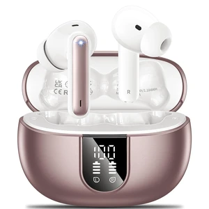 Wireless Earbuds, 2024 Wireless Headphones HiFi Stereo Earphones with 4 ENC Noise Canceling Mic, 42Hs Playtime In Ear Earbud, Bluetooth 5.3 Sport Earphones with LED Power Display for Android iOS Pink Wireless Earbuds, 2024 Wireless Headphones HiFi Stereo Earphones with 4 ENC Noise Canceling Mic, 42Hs Playtime In Ear Earbud, Bluetooth 5.3 Sport Earphones with LED Power Display for Android iOS Pink