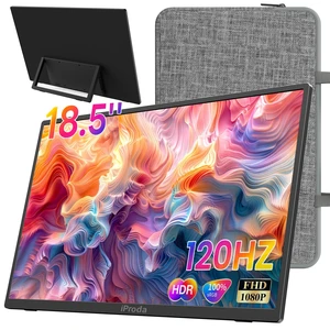 18.5 inch Portable Monitor 120Hz FHD 1080P Ultra-Slim External Screen USB C HDMI Plug & Play,Travel Monitor with Kickstand & Speakers,External Monitor for Laptop PC Phone PS4/5 Xbox Switch 18.5 inch Portable Monitor 120Hz FHD 1080P Ultra-Slim External Screen USB C HDMI Plug & Play,Travel Monitor with Kickstand & Speakers,External Monitor for Laptop PC Phone PS4/5 Xbox Switch