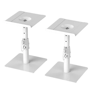 Free-Standing Speaker Stand Desktop Set, 9.6 x 8.8 inch Trays, Height Adjustment and Tilt, Universal Audio Holders for Computer and Bookshelf Speakers, Elevated Sound, 2 Pack, White, SDM001TW Free-Standing Speaker Stand Desktop Set, 9.6 x 8.8 inch Trays, Height Adjustment and Tilt, Universal Audio Holders for Computer and Bookshelf Speakers, Elevated Sound, 2 Pack, White, SDM001TW