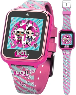 L.O.L. Surprise Kids Smart Watch with Touchscreen Selfie Camera Voice Recorder Calculator and Step Counter Interactive Watch with Games and 10 Character Watch Faces Fits Wrist Sizes 5.5" to 8" L.O.L. Surprise Kids Smart Watch with Touchscreen Selfie Camera Voice Recorder Calculator and Step Counter Interactive Watch with Games and 10 Character Watch Faces Fits Wrist Sizes 5.5" to 8"