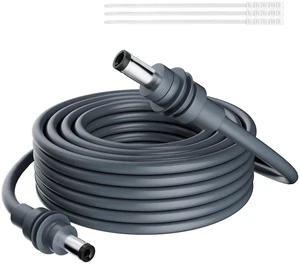 Starlink Mini DC Power Cable 30 Ft, 18AWG Replacement Extension DC5521 Male to Male Charging Power Cord, Tinned Copper, Waterproof, UV-Resistant, Nickel-Plated Connector for Outdoor Use-Gray+ Ties Starlink Mini DC Power Cable 30 Ft, 18AWG Replacement Extension DC5521 Male to Male Charging Power Cord, Tinned Copper, Waterproof, UV-Resistant, Nickel-Plated Connector for Outdoor Use-Gray+ Ties