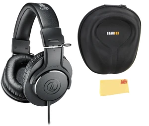 ATH-M20x Professional Monitor Headphones - Black Bundle with Case and Austin Bazaar Polishing Cloth ATH-M20x Professional Monitor Headphones - Black Bundle with Case and Austin Bazaar Polishing Cloth