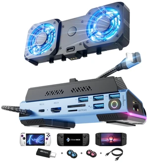 Steam Deck Docking Station 13-in-1, w/Fan, M.2 SSD, 4K@60Hz, 1000M For Steam Deck, ROG Ally, Switch & Legion Go: SD/TF reader, 4 USB-A ports & 40Gbps data transfer Steam Deck Docking Station 13-in-1, w/Fan, M.2 SSD, 4K@60Hz, 1000M For Steam Deck, ROG Ally, Switch & Legion Go: SD/TF reader, 4 USB-A ports & 40Gbps data transfer