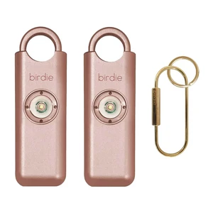 Shes BirdieThe Original Personal Safety Alarm for Women by WomenLoud Siren, Strobe Light and Key Chain in a Variety of Colors (Metallic Rose, 2 Pack) Shes BirdieThe Original Personal Safety Alarm for Women by WomenLoud Siren, Strobe Light and Key Chain in a Variety of Colors (Metallic Rose, 2 Pack)