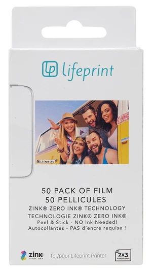 50 pack of film for Augmented Reality Photo AND Video Printer. 2x3 Zero Ink sticky backed film 50 pack of film for Augmented Reality Photo AND Video Printer. 2x3 Zero Ink sticky backed film
