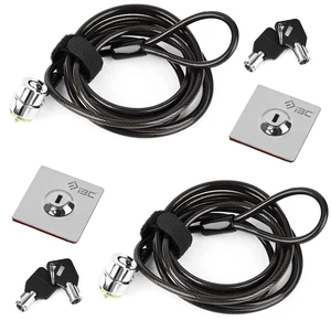 Laptop Cable Lock Hardware Security Cable Lock Anti Theft, Anchor Plate & 2 Keys Compatible with Notebooks Smart Phone Tablet Electronic Products (2 Pack) Laptop Cable Lock Hardware Security Cable Lock Anti Theft, Anchor Plate & 2 Keys Compatible with Notebooks Smart Phone Tablet Electronic Products (2 Pack)