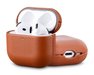 Envelop Series - Leather Case for AirPods 5 / AirPods 4 - Brown Hand-crafted Case Fully Wrapped in Top Grain Leather; Soft Microfiber Inner Lining; Wireless Charging Compatible Envelop Series - Leather Case for AirPods 5 / AirPods 4 - Brown Hand-crafted Case Fully Wrapped in Top Grain Leather; Soft Microfiber Inner Lining; Wireless Charging Compatible