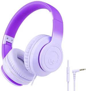 L22 Foldable Wired Headphones for Kids Girls Boys with Microphone Stereo 3.5mm Corded Head phones for School Classroom Airplane Chromebooks Computer Laptop Phones Gradient Purple L22 Foldable Wired Headphones for Kids Girls Boys with Microphone Stereo 3.5mm Corded Head phones for School Classroom Airplane Chromebooks Computer Laptop Phones Gradient Purple