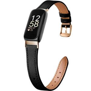Slim Leather Band,Black/Rose Gold,For Fitbit Inspire 2/1 Compatible with Fitbit Inspire 3,Women,Top Grain Genuine Leather,Strap,Thin,Wristband,for Fitbit Inspire 2 1 Slim Leather Band,Black/Rose Gold,For Fitbit Inspire 2/1 Compatible with Fitbit Inspire 3,Women,Top Grain Genuine Leather,Strap,Thin,Wristband,for Fitbit Inspire 2 1