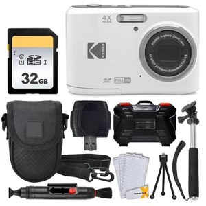 Kodak PIXPRO FZ45 Digital Camera (White) + 32GB Memory Card + Point and Shoot Camera Case + Extendable Monopod + Lens Cleaning Pen + LCD Screen Protectors + Table Top Tripod Ultimate Bundle Kodak PIXPRO FZ45 Digital Camera (White) + 32GB Memory Card + Point and Shoot Camera Case + Extendable Monopod + Lens Cleaning Pen + LCD Screen Protectors + Table Top Tripod Ultimate Bundle