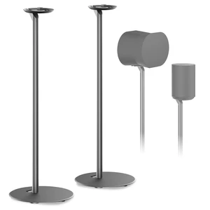 Speaker Stands for Sonos Era 100, SL & 300-2 Pack, Black 28.2" Fixed height Speaker Stands Pair, Metal Construction, Matte Finish, Stable Base, Rubber Feet, Built in Cable Management Speaker Stands for Sonos Era 100, SL & 300-2 Pack, Black 28.2" Fixed height Speaker Stands Pair, Metal Construction, Matte Finish, Stable Base, Rubber Feet, Built in Cable Management