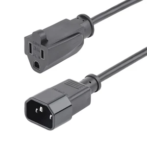 1ft (0.3m) Power Extension Cord, IEC C14 to NEMA 5-15R, 10A 125V, 18AWG, 10 Pack, Computer Power Extension Cord, AC Outlet Extension Cable for Network Equipment, UL Listed (PAC10010PK) 1ft (0.3m) Power Extension Cord, IEC C14 to NEMA 5-15R, 10A 125V, 18AWG, 10 Pack, Computer Power Extension Cord, AC Outlet Extension Cable for Network Equipment, UL Listed (PAC10010PK)