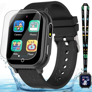 Kids Waterproof Smart Watch Gift for Boys Ages 3-12, 32 Puzzle Games, HD Touchscreen, Dual Camera, Vedio Pedometer Music Player, Kids Watch Toy Birthday Gifts for Boys Ages 5 6 7 8 9 10 (Black) Kids Waterproof Smart Watch Gift for Boys Ages 3-12, 32 Puzzle Games, HD Touchscreen, Dual Camera, Vedio Pedometer Music Player, Kids Watch Toy Birthday Gifts for Boys Ages 5 6 7 8 9 10 (Black)