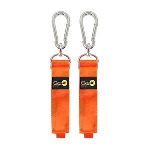 Hook 'n Hang Straps - 18" (2-Pack) Blaze Orange Hose and Extension Cord Storage Accessories for Garage Organizing Hook 'n Hang Straps - 18" (2-Pack) Blaze Orange Hose and Extension Cord Storage Accessories for Garage Organizing