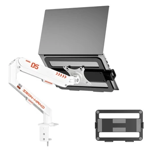 Laptop Mount for Desk (11.3"-17.3"), 360° Rotating Foldable Laptops Arm Mount with Gas Spring, Heavy Duty Aluminum Adjustable Laptop Stand with Clamp/Grommet (White) Laptop Mount for Desk (11.3"-17.3"), 360° Rotating Foldable Laptops Arm Mount with Gas Spring, Heavy Duty Aluminum Adjustable Laptop Stand with Clamp/Grommet (White)