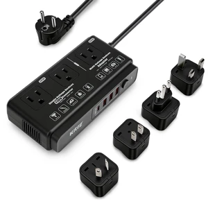 220V to 110V Travel Voltage Converter, Black International Universal Voltage Converter US to Europe Power Transformer, 2000W Electric Step Down Outlet Converter for EU UK 220V to 110V Travel Voltage Converter, Black International Universal Voltage Converter US to Europe Power Transformer, 2000W Electric Step Down Outlet Converter for EU UK