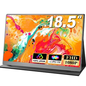 18.5 Inch Portable Monitor, FHD 120Hz IPS HDR 125% sRGB USB-C HDMI External Travel Monitor with Built-in Speakers, VESA Compatible for Laptop MacBook PC Surface PS5 Xbox 18.5 Inch Portable Monitor, FHD 120Hz IPS HDR 125% sRGB USB-C HDMI External Travel Monitor with Built-in Speakers, VESA Compatible for Laptop MacBook PC Surface PS5 Xbox