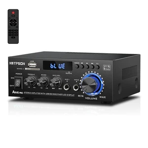 AK45 Pro Bluetooth Stereo Receiver& Amplifier,2CH RMS 50W x 2 (Peak 400W) 2 Channel Amp with FM Radio,USB/SD Inputs Remote Control, Wireless Power Amplifier for Home Theater Speakers,Karaoke,Garage AK45 Pro Bluetooth Stereo Receiver& Amplifier,2CH RMS 50W x 2 (Peak 400W) 2 Channel Amp with FM Radio,USB/SD Inputs Remote Control, Wireless Power Amplifier for Home Theater Speakers,Karaoke,Garage