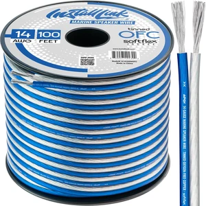 14 AWG Gauge (Tinned OFC) Marine Speaker Wire (100 Feet) 14/2 Tinned Oxygen Free Copper Speaker Cable, 2-Conductor, for Boat, Watercraft, RV, Off-Road, Car Audio Amp or Home Theater 14 AWG Gauge (Tinned OFC) Marine Speaker Wire (100 Feet) 14/2 Tinned Oxygen Free Copper Speaker Cable, 2-Conductor, for Boat, Watercraft, RV, Off-Road, Car Audio Amp or Home Theater
