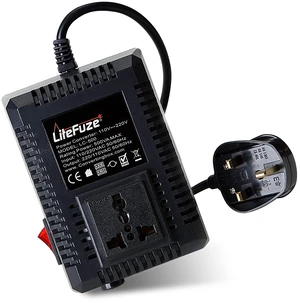 500 Watt Step Up/Step Down Travel Voltage Converter, 220/110v to 110/220v Converter with Type G Plug Compatible with Hair Straightener, Camera, Laptop & More 500 Watt Step Up/Step Down Travel Voltage Converter, 220/110v to 110/220v Converter with Type G Plug Compatible with Hair Straightener, Camera, Laptop & More